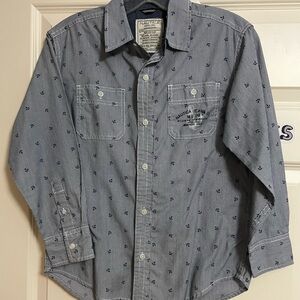Nautica Boy’s Patterned Blue Casual Shirt